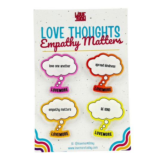 PIN BADGES: LOVE THOUGHTS Mental Health 4-Pack Bundle
