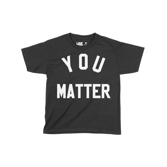 YOU MATTER Youth Short-Sleeve Unisex T-Shirt - BLACK